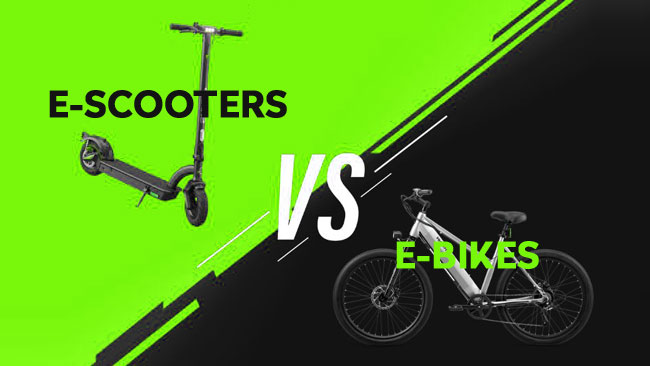 E-Scooters vs. E-bikes: What are their Differences?